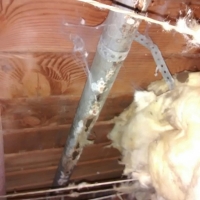 plumbing contractor finds leaking pipe